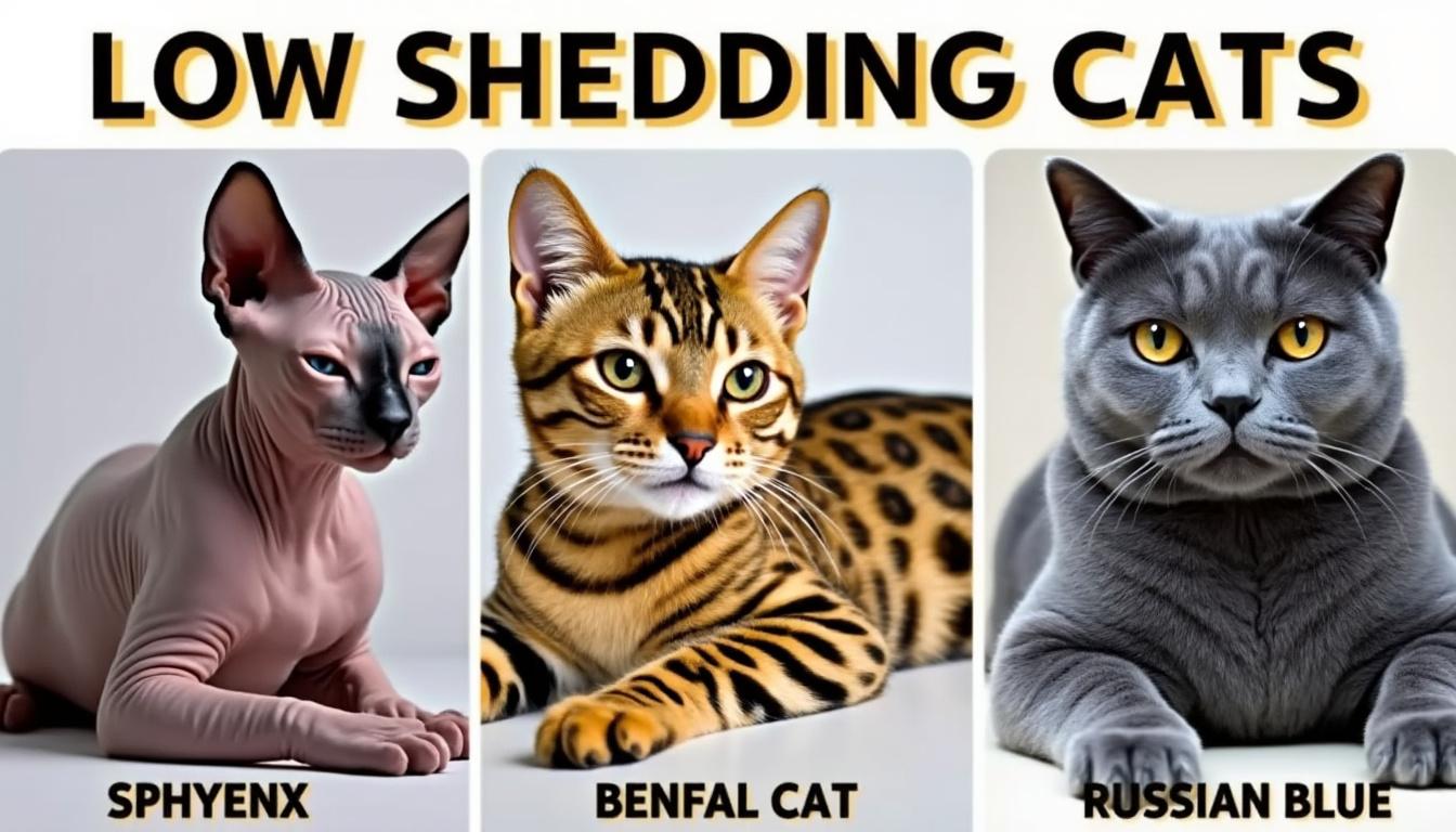 What breed of cat sheds the least? 2 discover which cat breeds shed the least and are best suited for people seeking low-maintenance and hypoallergenic feline companions. find your perfect low-shedding cat today!