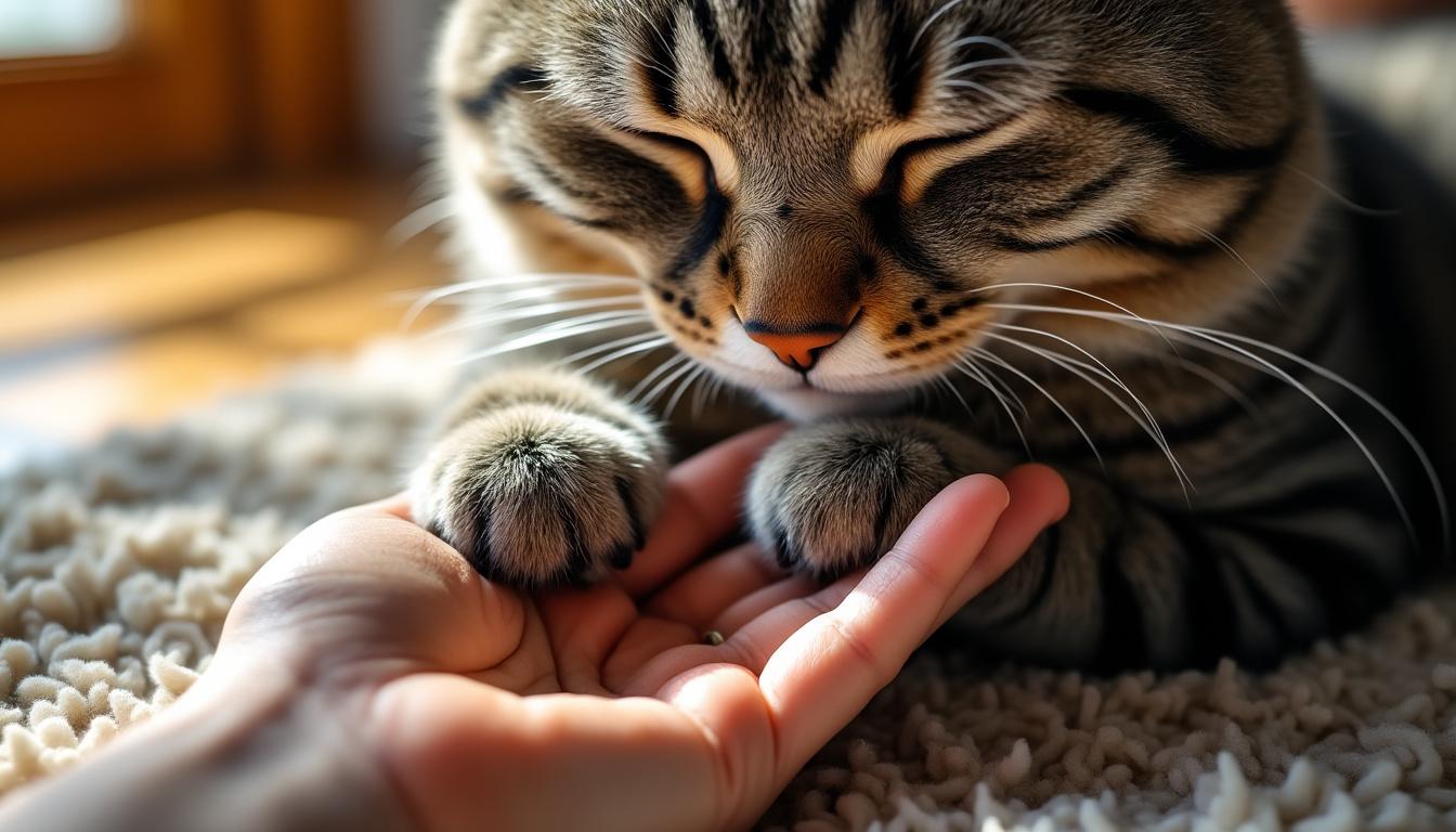 Why does my cat knead me with its paws? 2 discover the reasons behind your cat's paw kneading behavior and what it means for their bond with you.